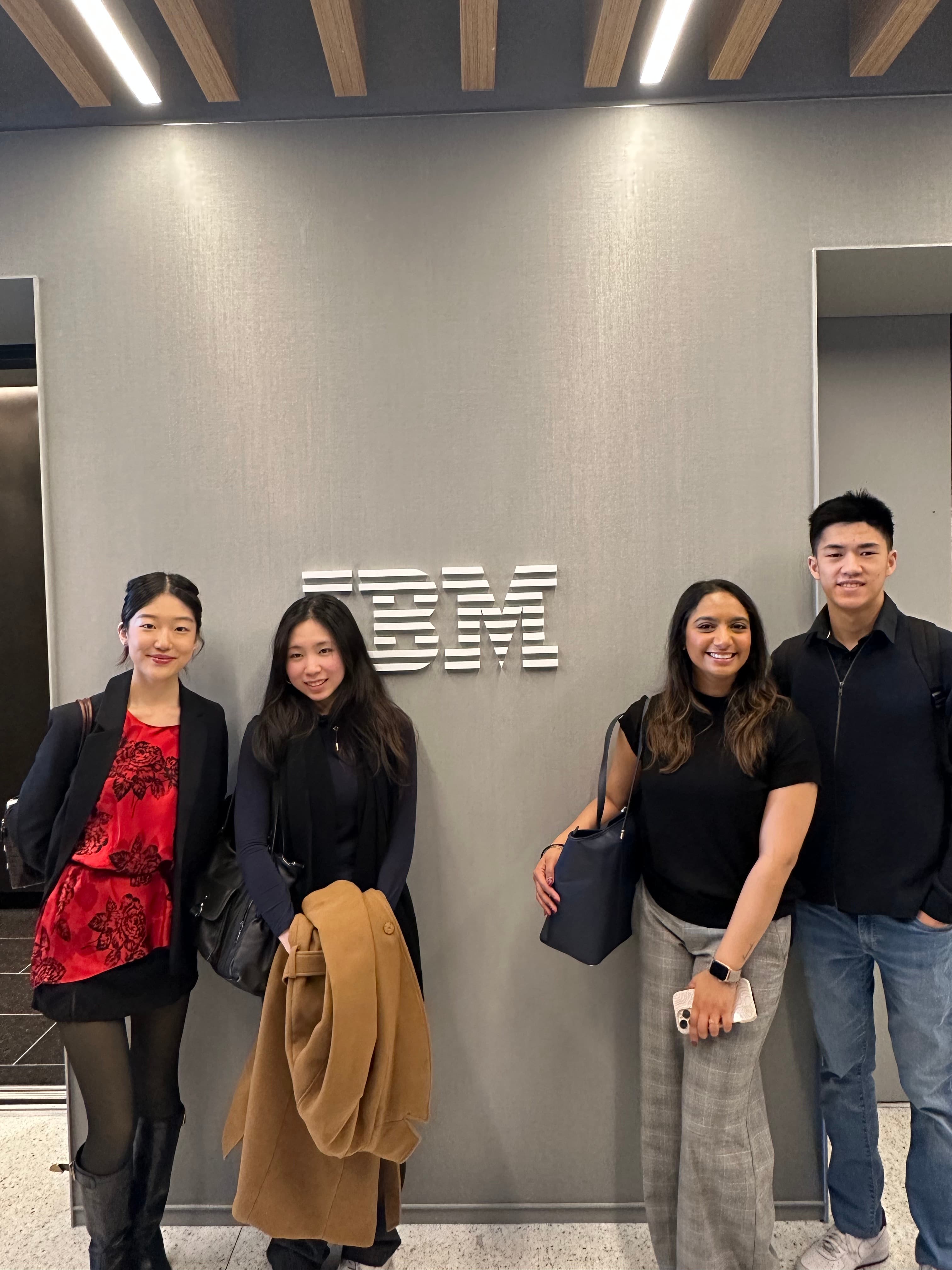 Students exploring office space